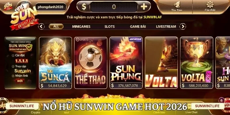 Nổ hũ Sunwin game hot nên trải nghiệm năm 2026 